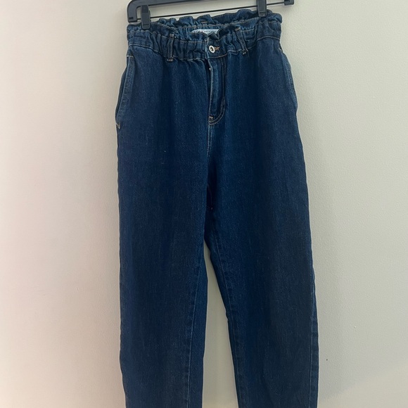 Zara Women's Blue high waisted paperbag Jeans - Picture 3 of 12
